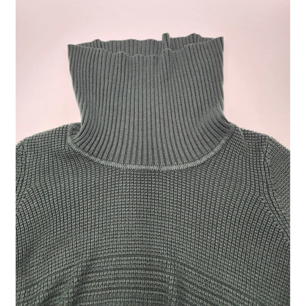 Womens‎ Calvin Klein Cowl Neck Knit Sweater Green Long Sleevei